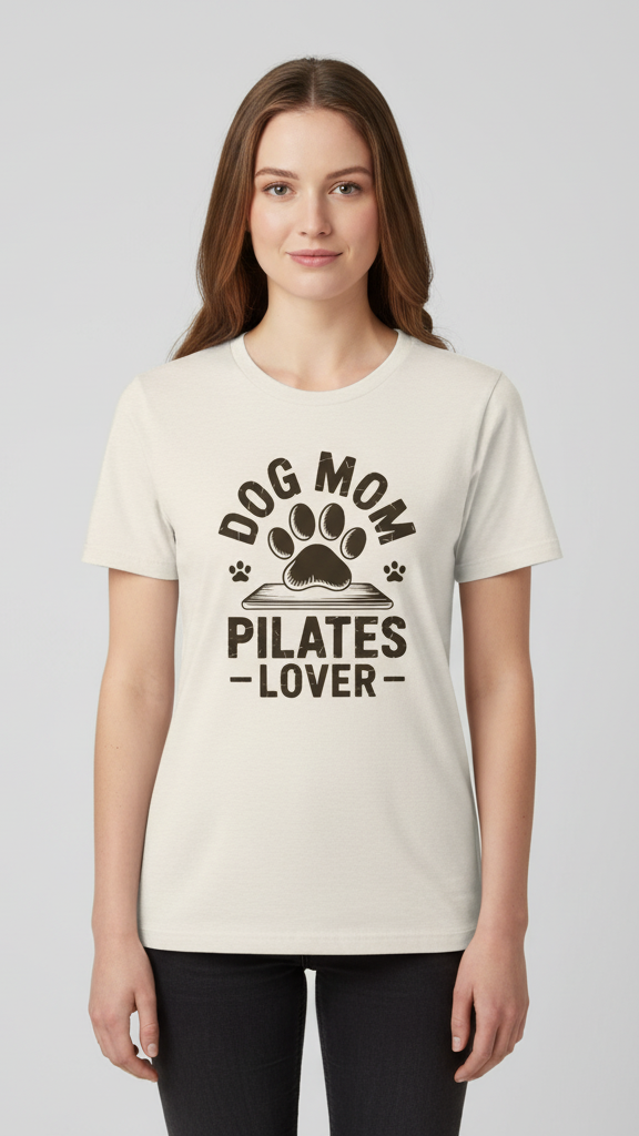 "Dog Mom Pilates Lover" T-shirt