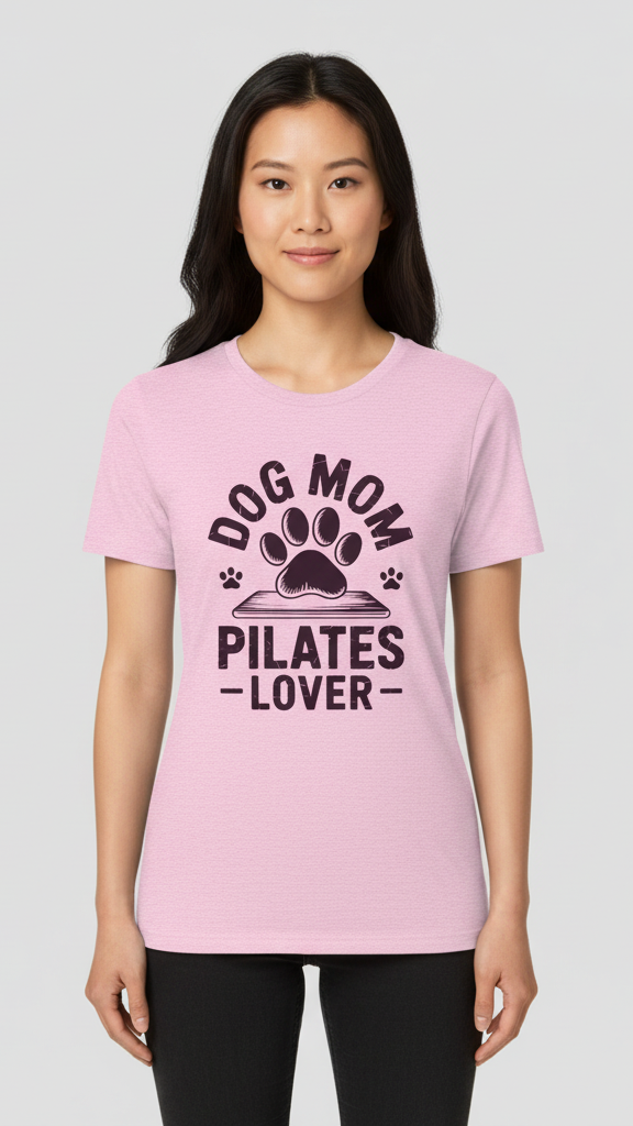 "Dog Mom Pilates Lover" T-shirt