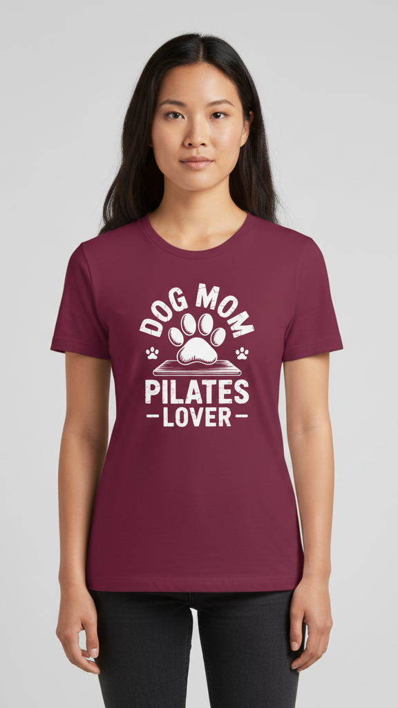 "Dog Mom Pilates Lover" T-shirt