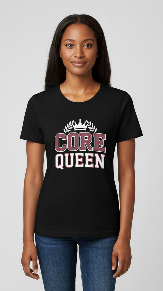 "Core Queen" Collegiate Crown T-shirt