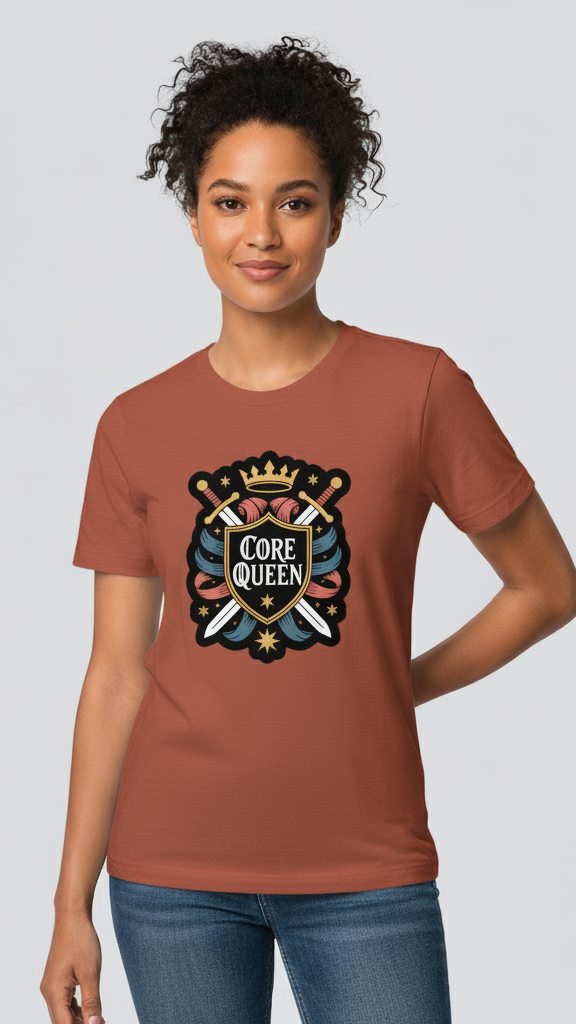 "Core Queen" Heraldic Crest T-shirt