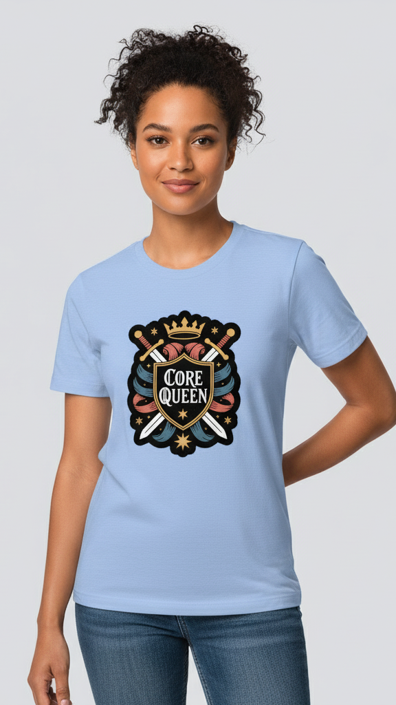 "Core Queen" Heraldic Crest T-shirt