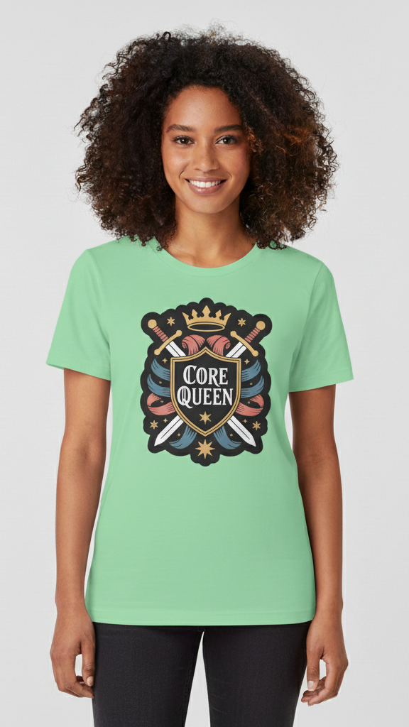 "Core Queen" Heraldic Crest T-shirt