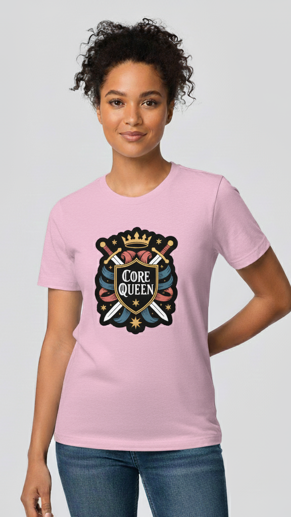 "Core Queen" Heraldic Crest T-shirt