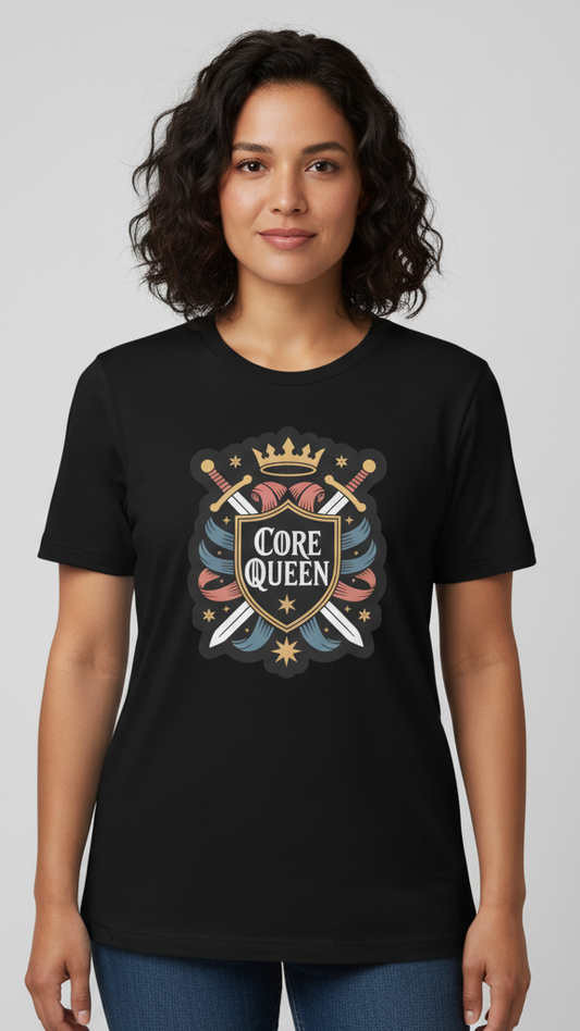 "Core Queen" Heraldic Crest T-shirt