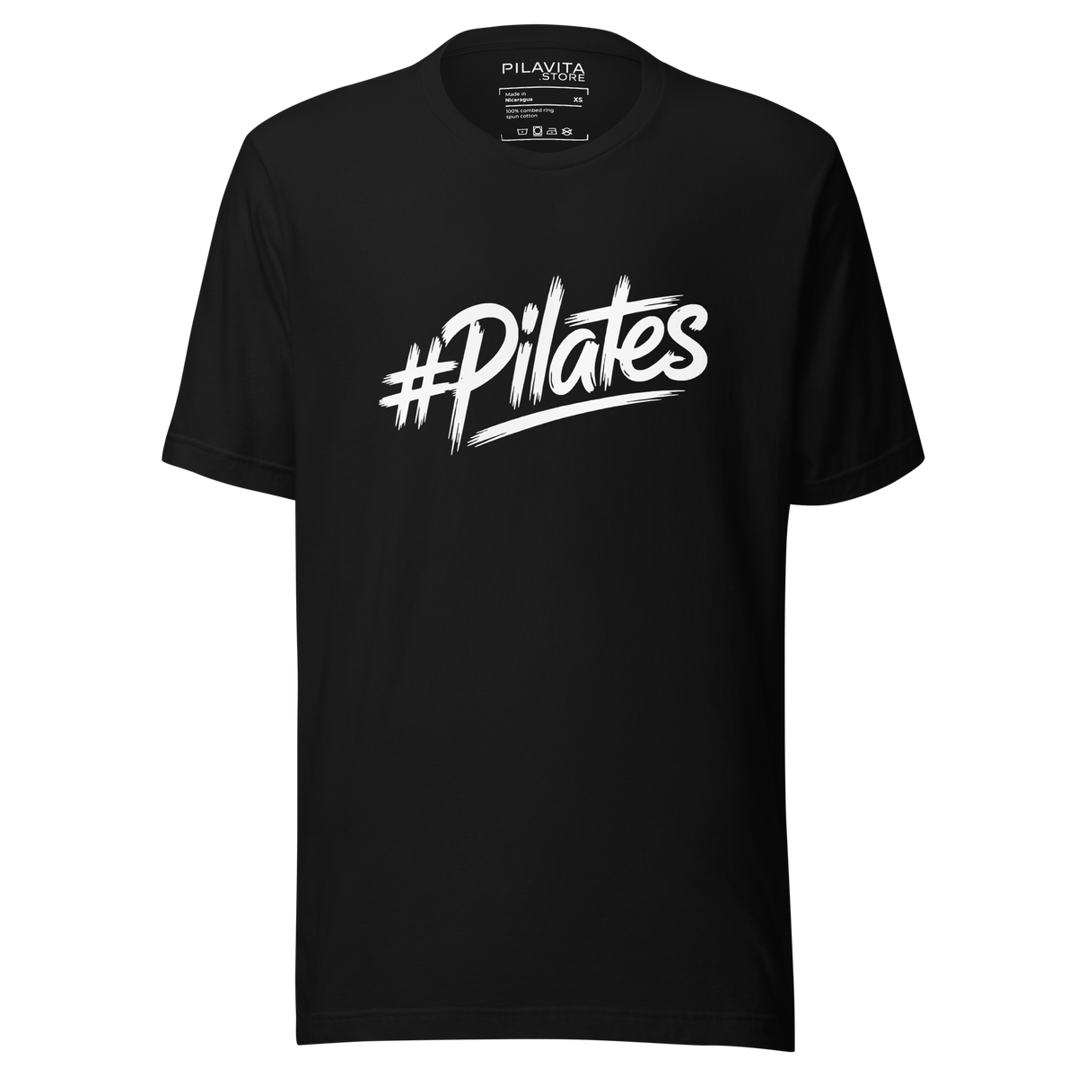 "#Pilates" Distressed Brushstroke T-shirt