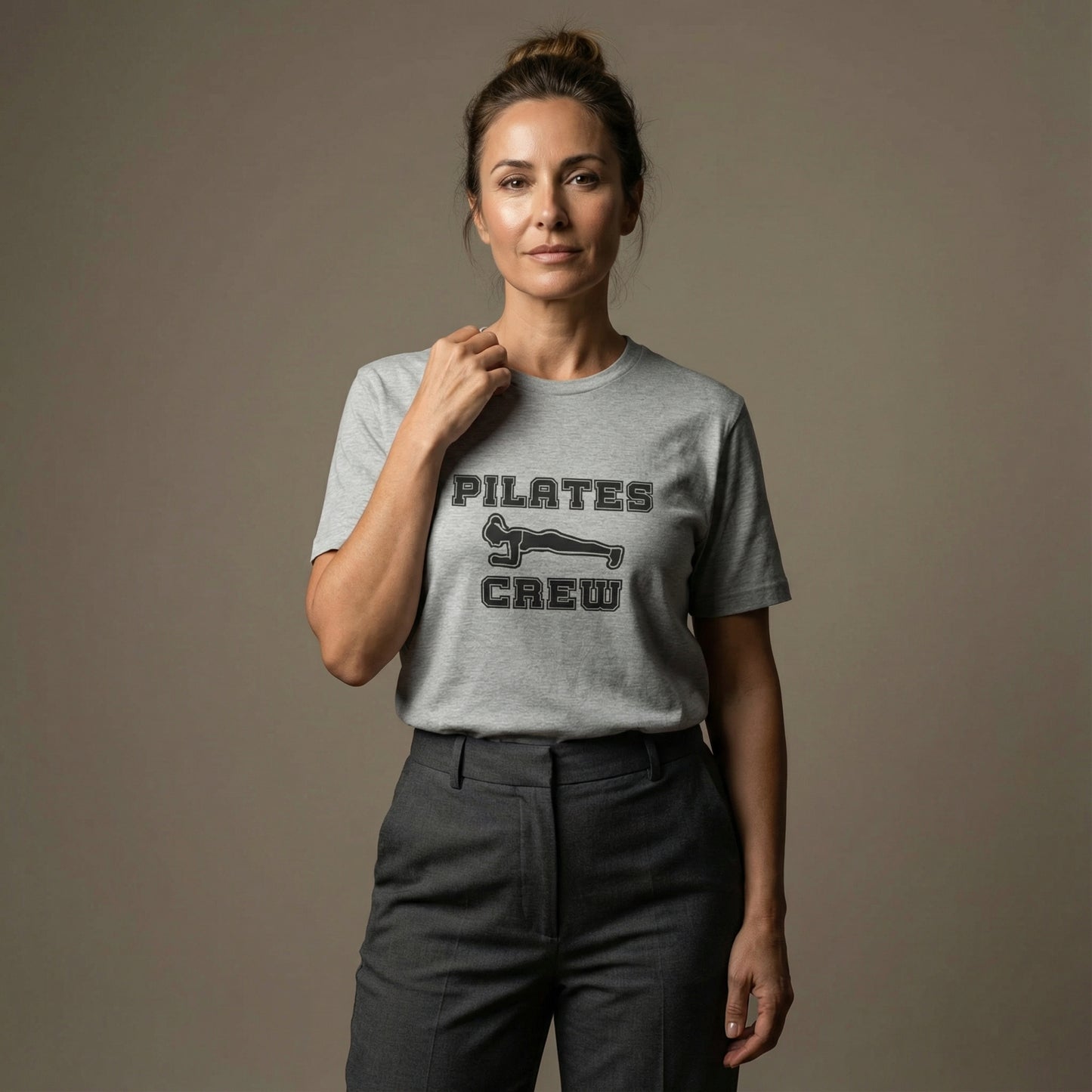"Pilates Crew" Plank Pose Graphic T-shirt