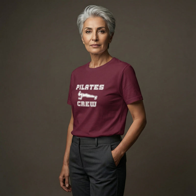 "Pilates Crew" Plank Pose Graphic T-shirt