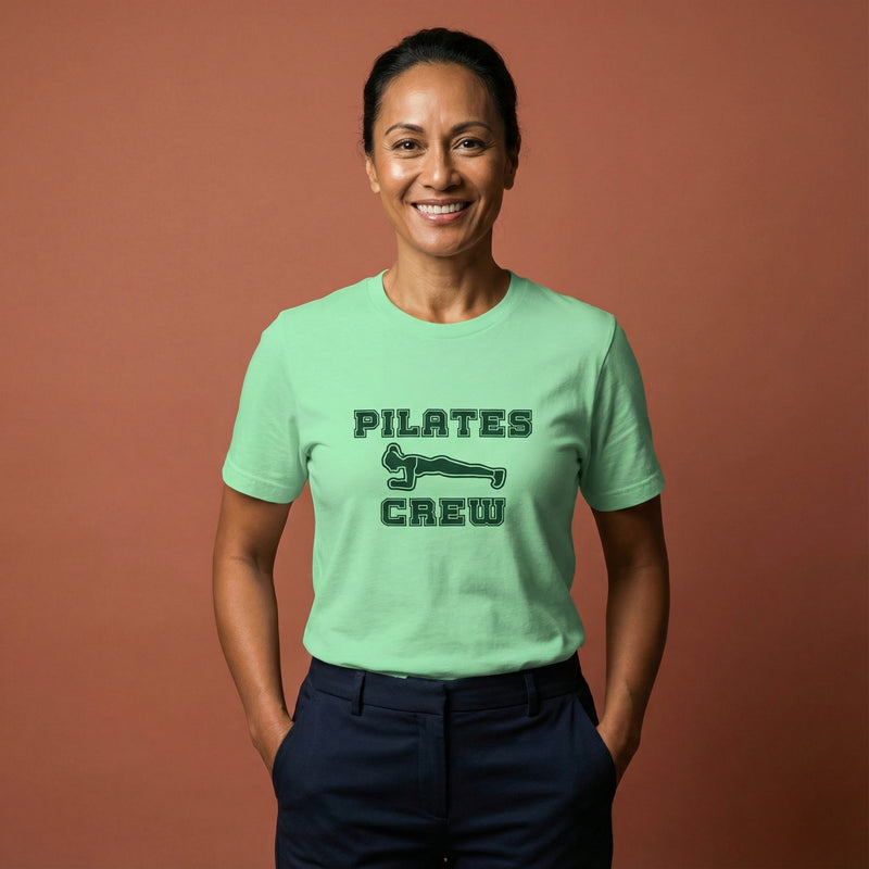 "Pilates Crew" Plank Pose Graphic T-shirt