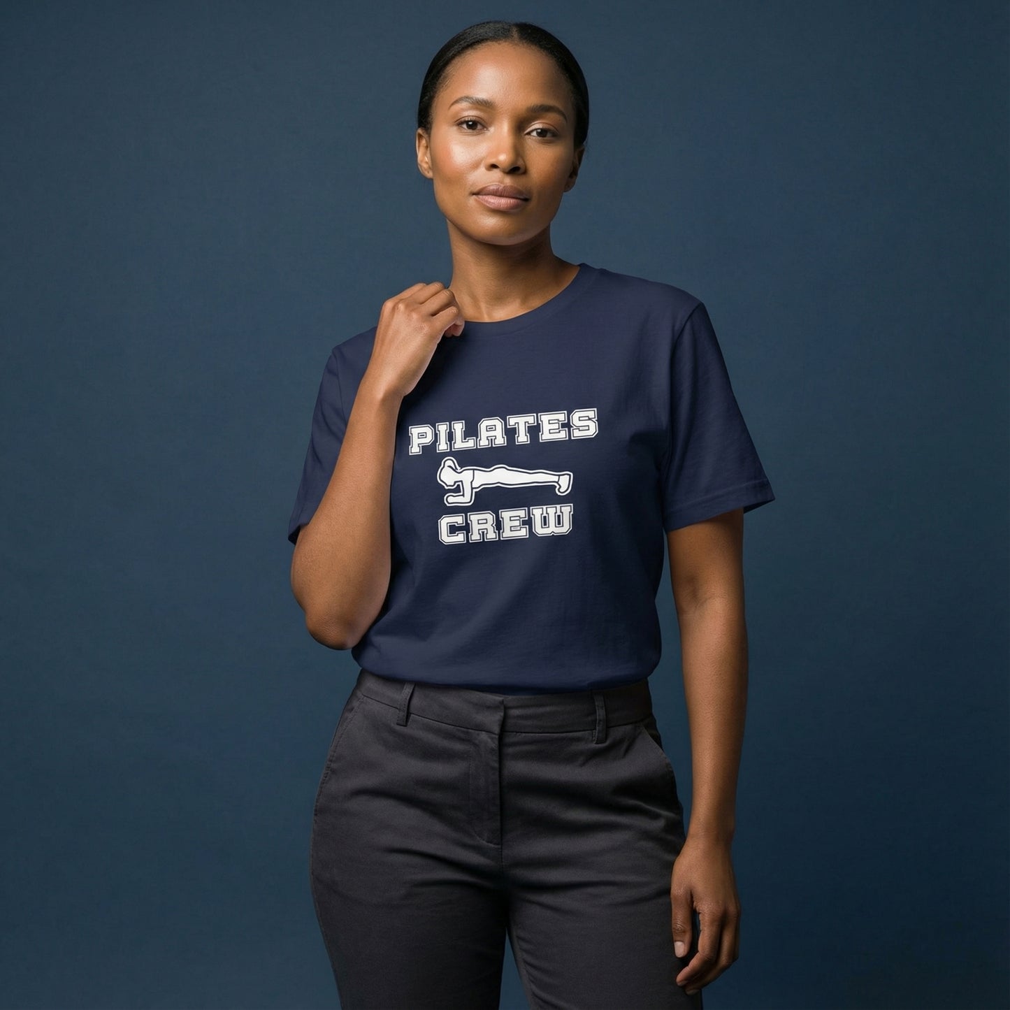 "Pilates Crew" Plank Pose Graphic T-shirt