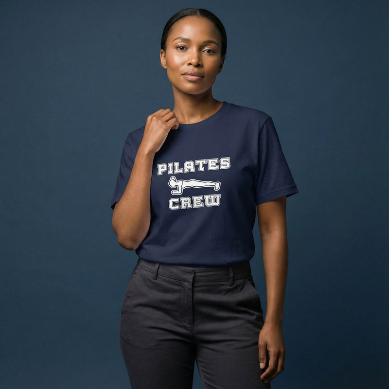 "Pilates Crew" Plank Pose Graphic T-shirt