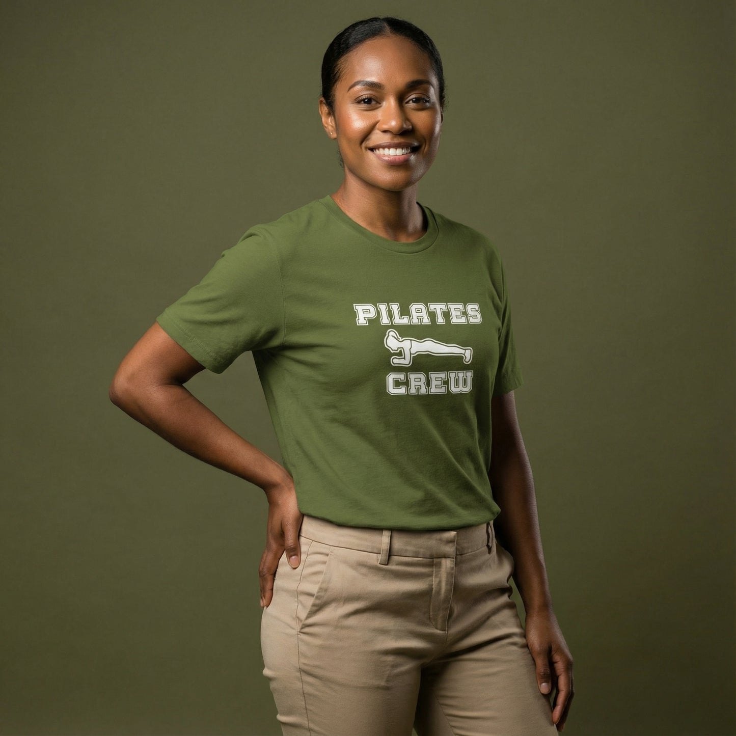 "Pilates Crew" Plank Pose Graphic T-shirt