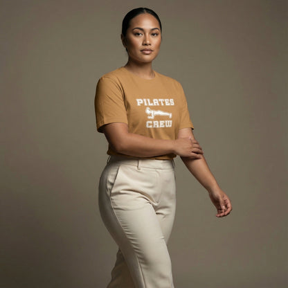 "Pilates Crew" Plank Pose Graphic T-shirt