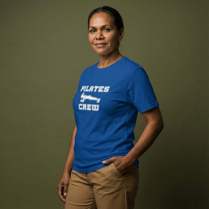 "Pilates Crew" Plank Pose Graphic T-shirt