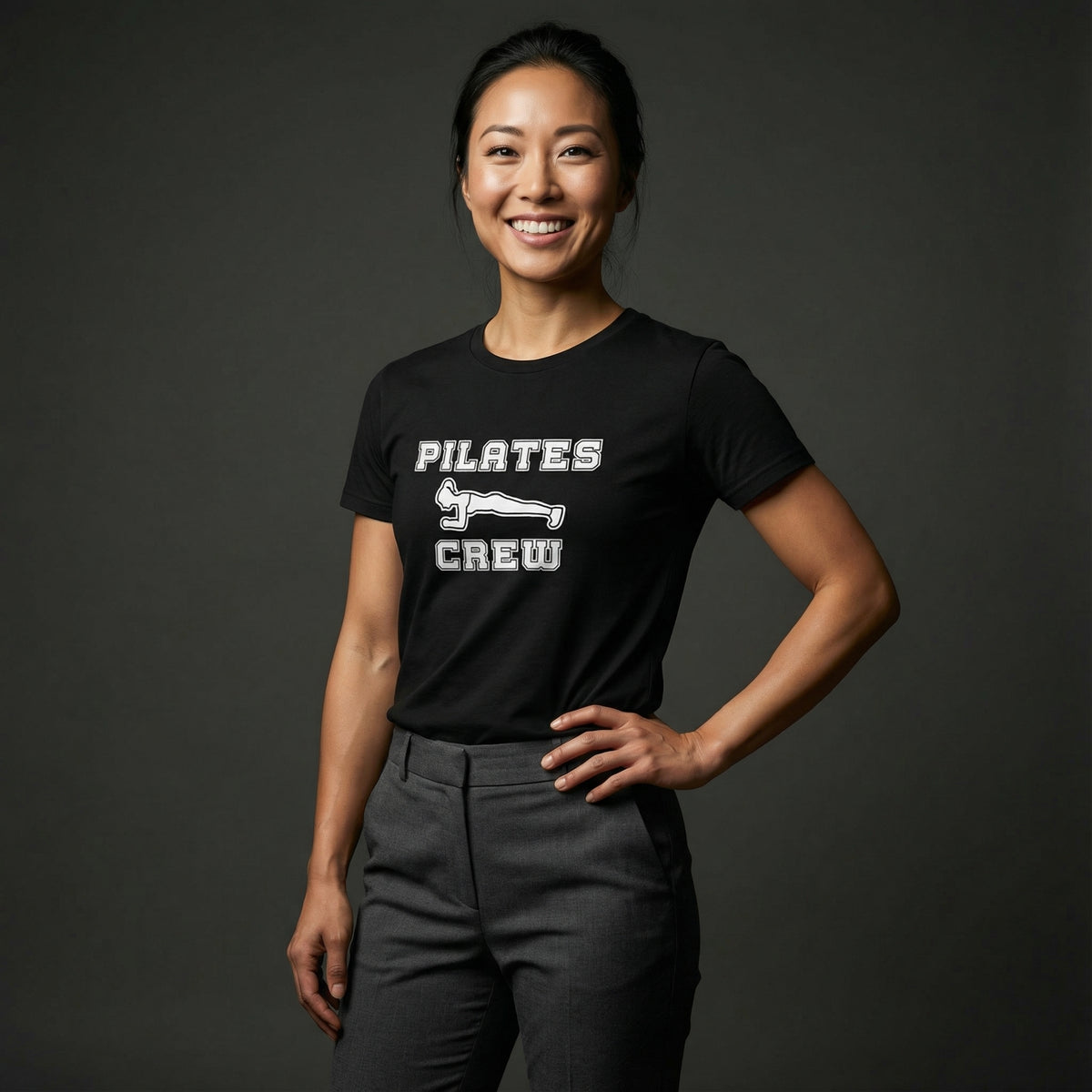 "Pilates Crew" Plank Pose Graphic T-shirt