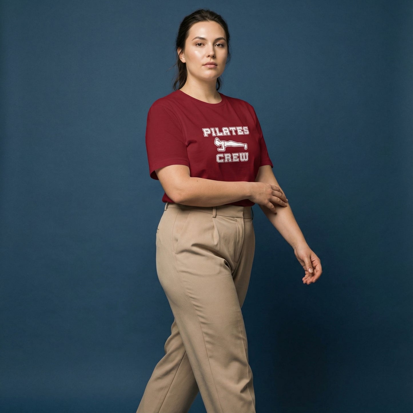 "Pilates Crew" Plank Pose Graphic T-shirt