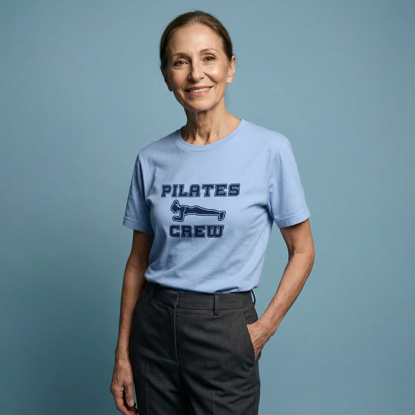 "Pilates Crew" Plank Pose Graphic T-shirt