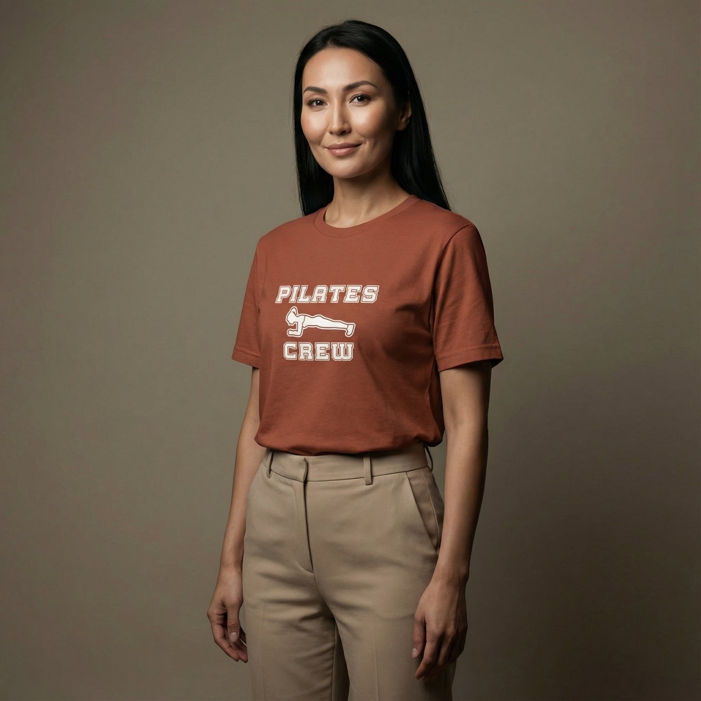 "Pilates Crew" Plank Pose Graphic T-shirt