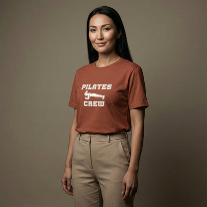"Pilates Crew" Plank Pose Graphic T-shirt