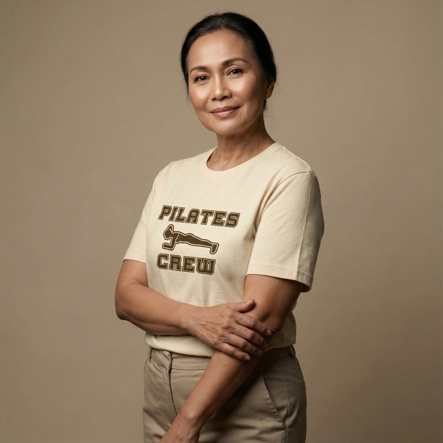 "Pilates Crew" Plank Pose Graphic T-shirt