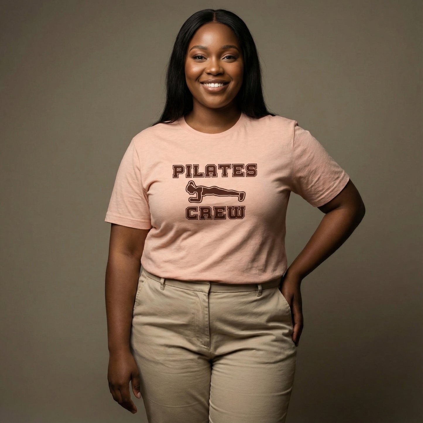 "Pilates Crew" Plank Pose Graphic T-shirt